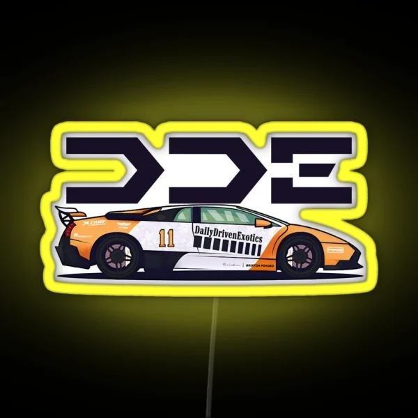 DDE Daily Driven Exotics Roaring Supercar Majesty Lambo Murcielago LP640 RGB Neon Sign