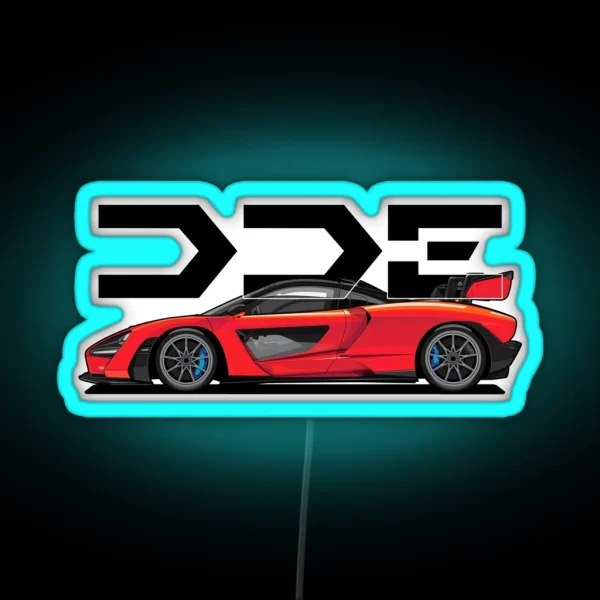 DDE Daily Driven Exotics Roaring Supercar Majesty Laren Senna RGB Neon Sign