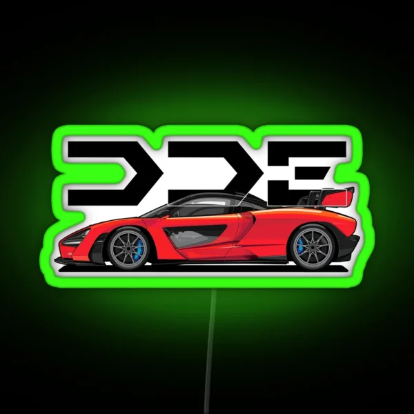 DDE Daily Driven Exotics Roaring Supercar Majesty Laren Senna RGB Neon Sign