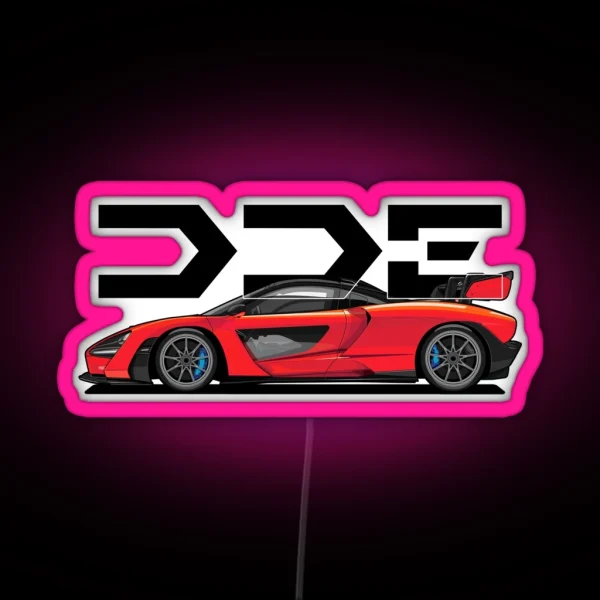 DDE Daily Driven Exotics Roaring Supercar Majesty Laren Senna RGB Neon Sign