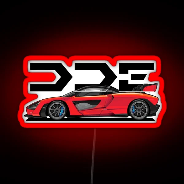 DDE Daily Driven Exotics Roaring Supercar Majesty Laren Senna RGB Neon Sign