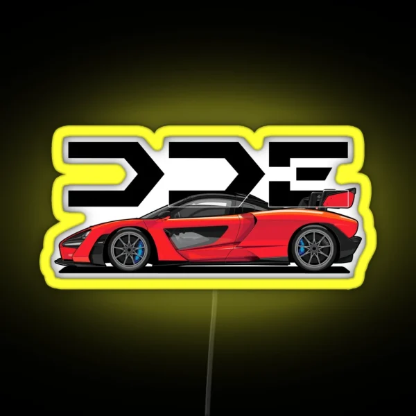 DDE Daily Driven Exotics Roaring Supercar Majesty Laren Senna RGB Neon Sign