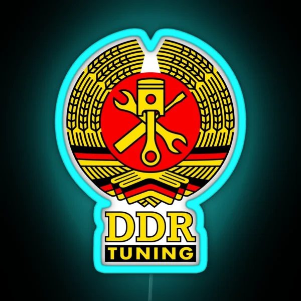 DDR Workshop Tuning Coat Of Arms Colored RGB Neon Sign