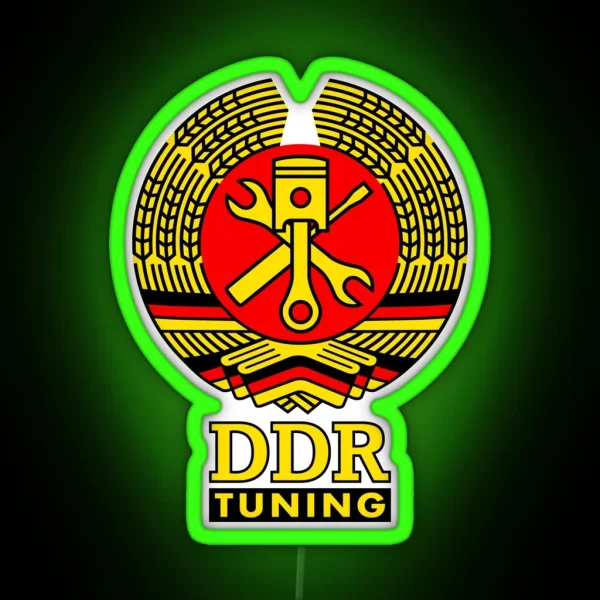 DDR Workshop Tuning Coat Of Arms Colored RGB Neon Sign