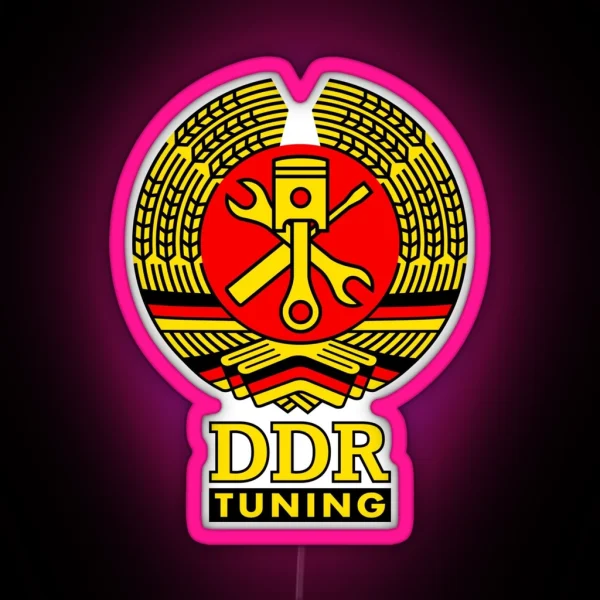 DDR Workshop Tuning Coat Of Arms Colored RGB Neon Sign