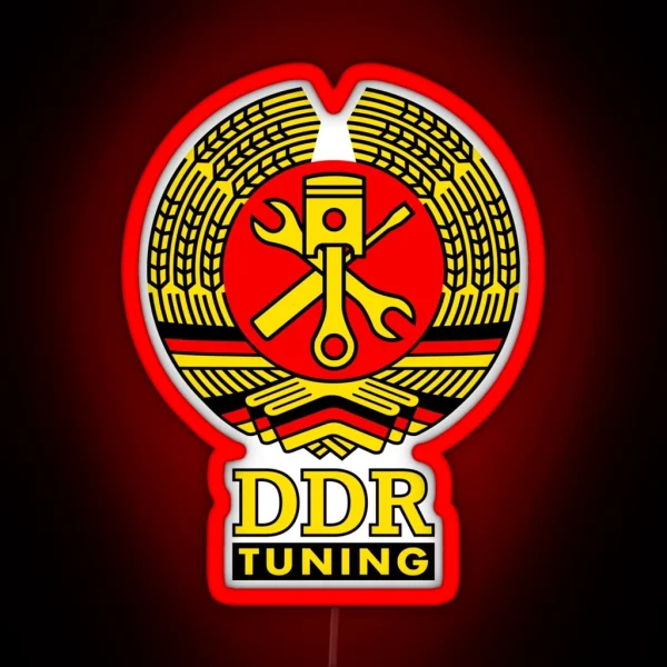 DDR Workshop Tuning Coat Of Arms Colored RGB Neon Sign