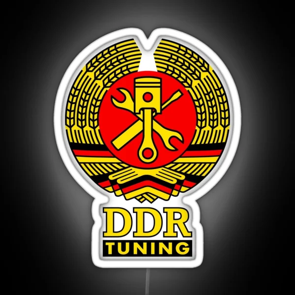 DDR Workshop Tuning Coat Of Arms Colored RGB Neon Sign
