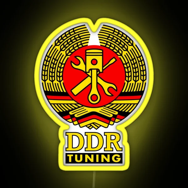 DDR Workshop Tuning Coat Of Arms Colored RGB Neon Sign