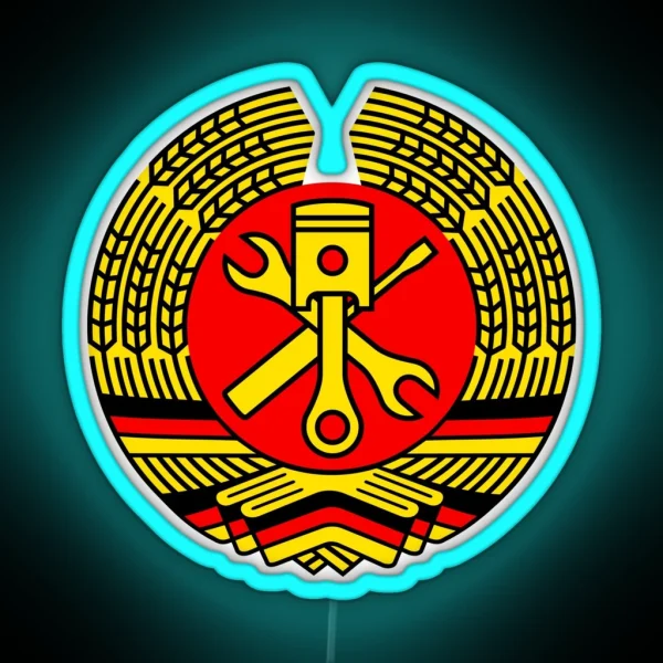 DDR Workshop Tuning Coat Of Arms Colored RGB Neon Sign