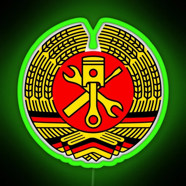 DDR Workshop Tuning Coat Of Arms Colored RGB Neon Sign