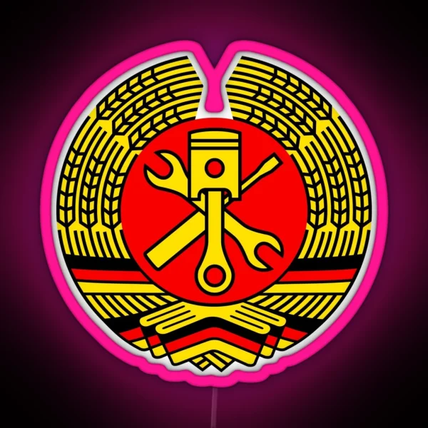 DDR Workshop Tuning Coat Of Arms Colored RGB Neon Sign