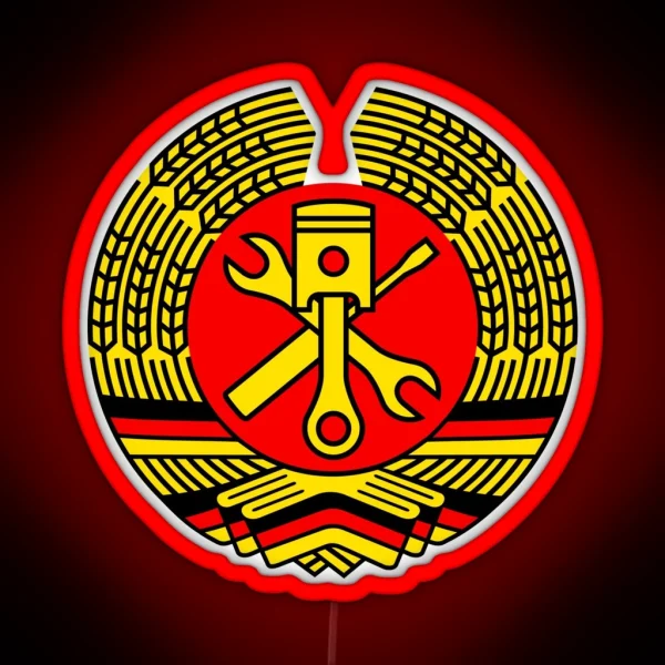 DDR Workshop Tuning Coat Of Arms Colored RGB Neon Sign