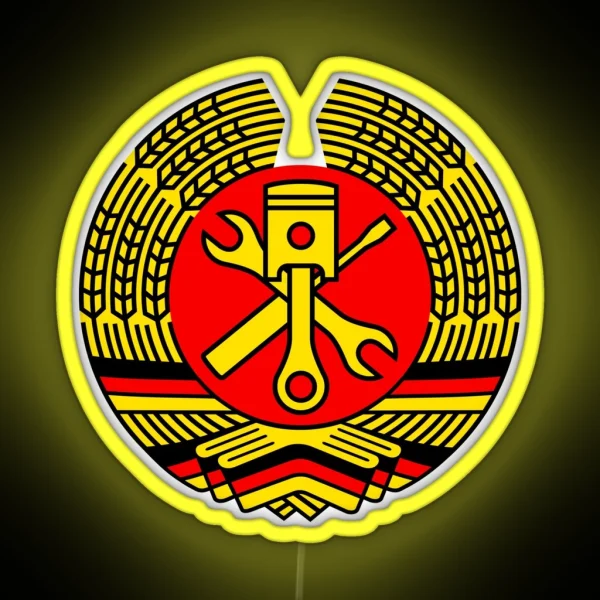 DDR Workshop Tuning Coat Of Arms Colored RGB Neon Sign