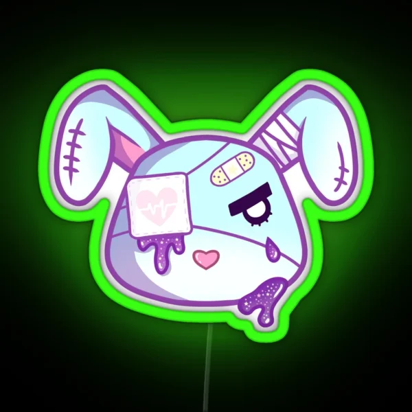 Dead Inside Bunny Yami Kawaii RGB Neon Sign