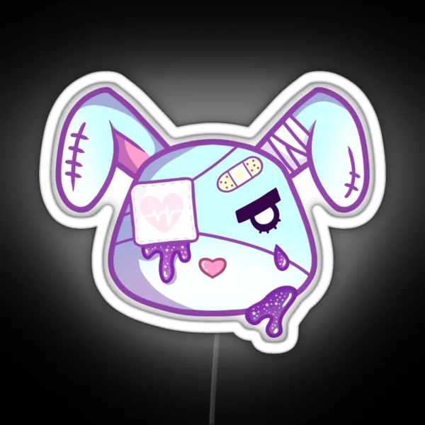 Dead Inside Bunny Yami Kawaii RGB Neon Sign