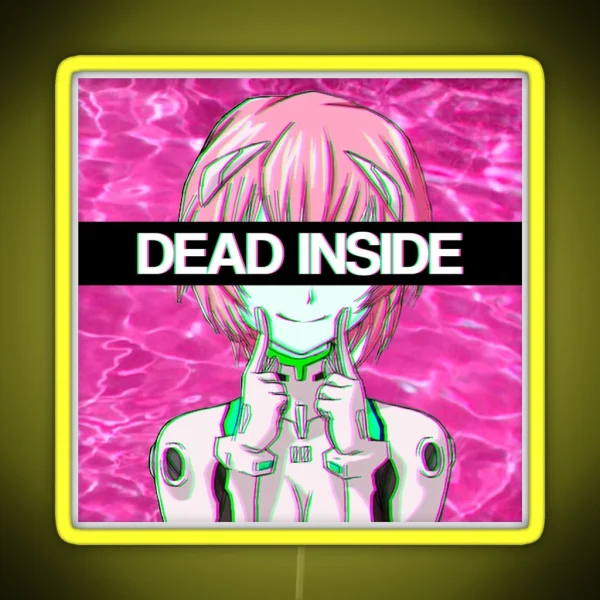 DEAD INSIDE REI AYANAMI RGB Neon Sign