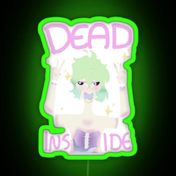 Dead Inside Yami Kawaii RGB Neon Sign