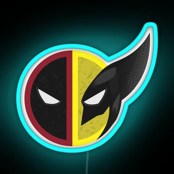 Deaddpool And Wolvierine Brand New Logo Design RGB Neon Sign