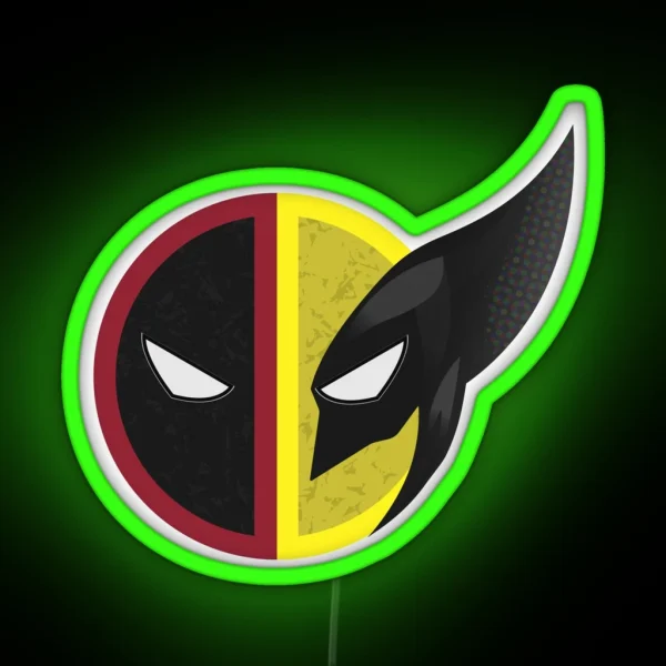 Deaddpool And Wolvierine Brand New Logo Design RGB Neon Sign