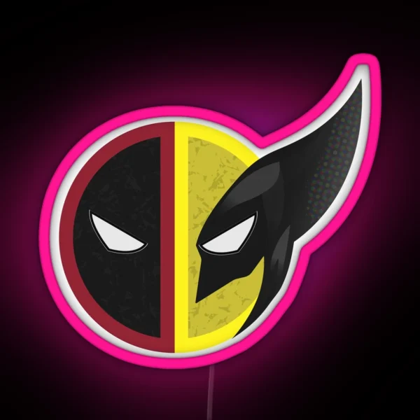 Deaddpool And Wolvierine Brand New Logo Design RGB Neon Sign