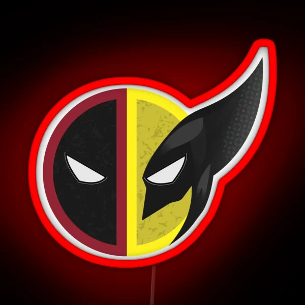 Deaddpool And Wolvierine Brand New Logo Design RGB Neon Sign