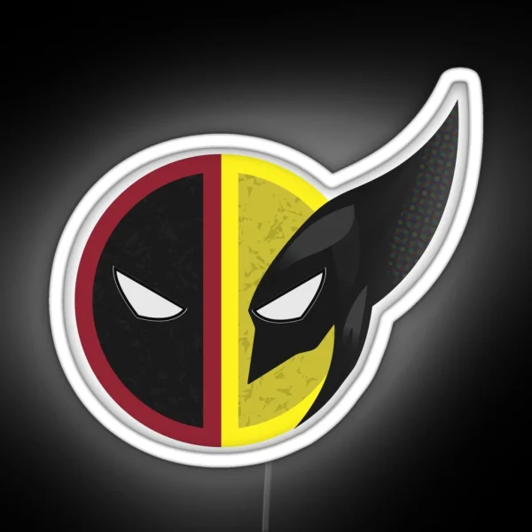 Deaddpool And Wolvierine Brand New Logo Design RGB Neon Sign