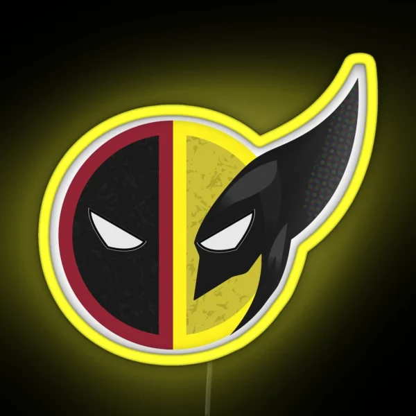 Deaddpool And Wolvierine Brand New Logo Design RGB Neon Sign