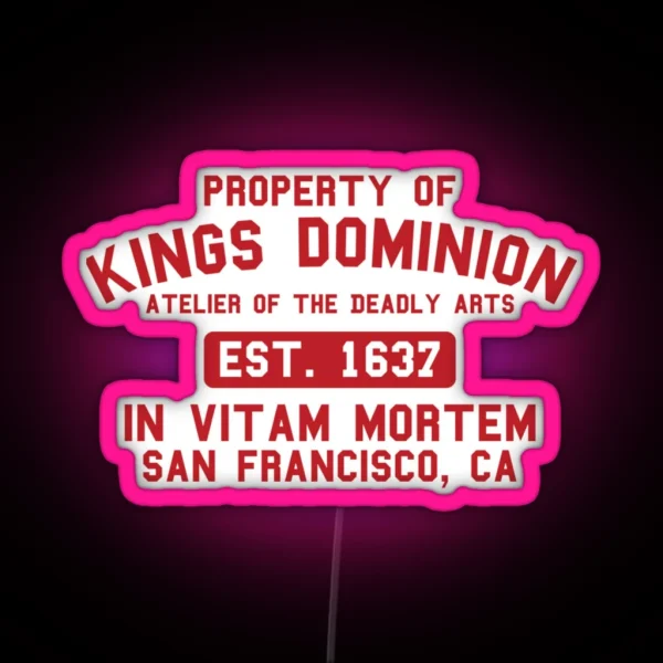 Deadly Class Kings Dominion Tee RGB Neon Sign