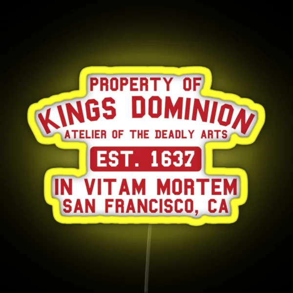 Deadly Class Kings Dominion Tee RGB Neon Sign