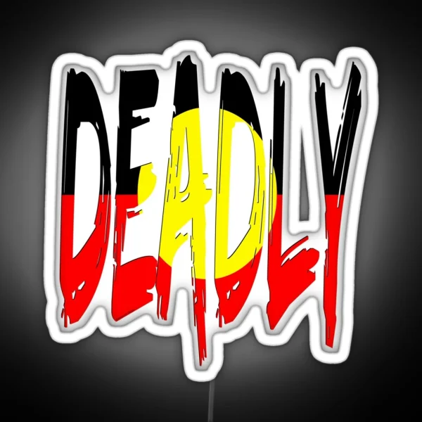 Deadly Indigenous Australia RGB Neon Sign