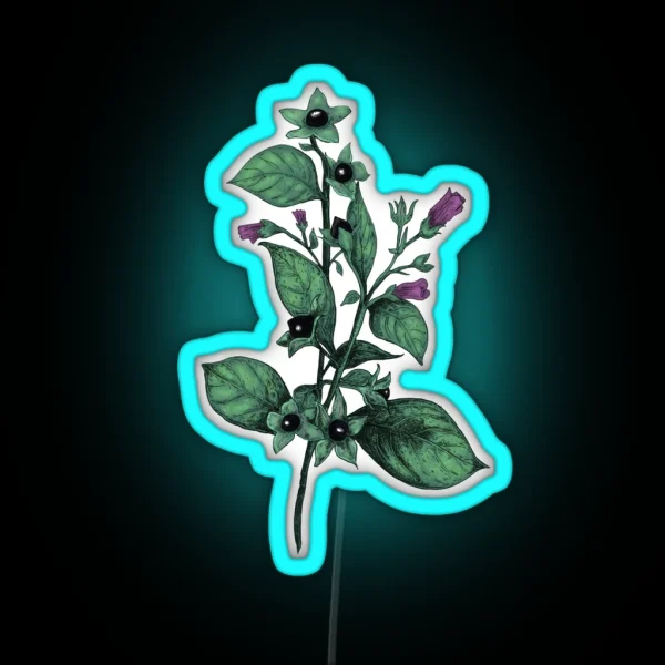 Deadly Nightshade Atropa Belladonna RGB Neon Sign