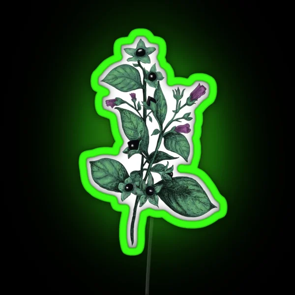 Deadly Nightshade Atropa Belladonna RGB Neon Sign