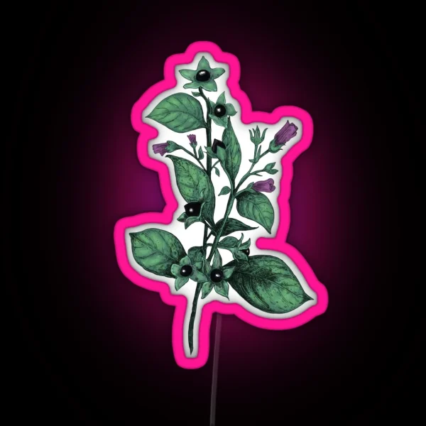 Deadly Nightshade Atropa Belladonna RGB Neon Sign