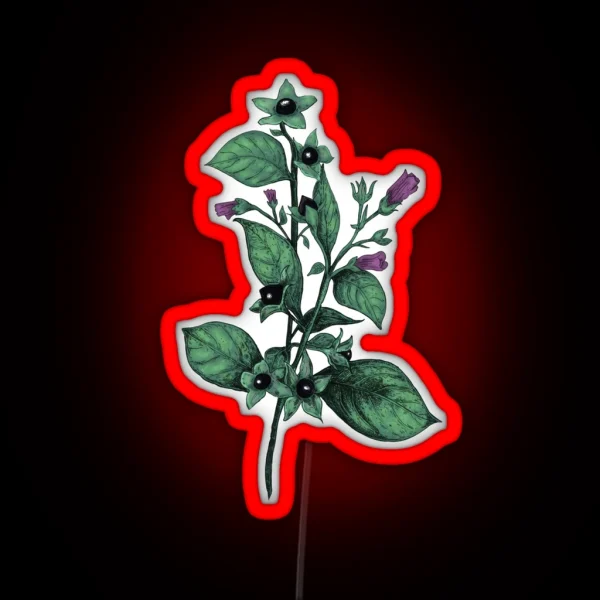 Deadly Nightshade Atropa Belladonna RGB Neon Sign