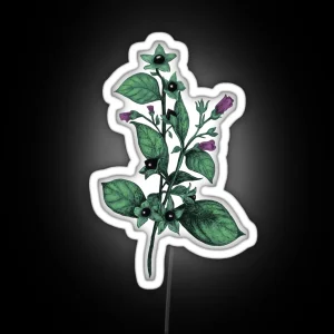 Deadly Nightshade Atropa Belladonna RGB Neon Sign