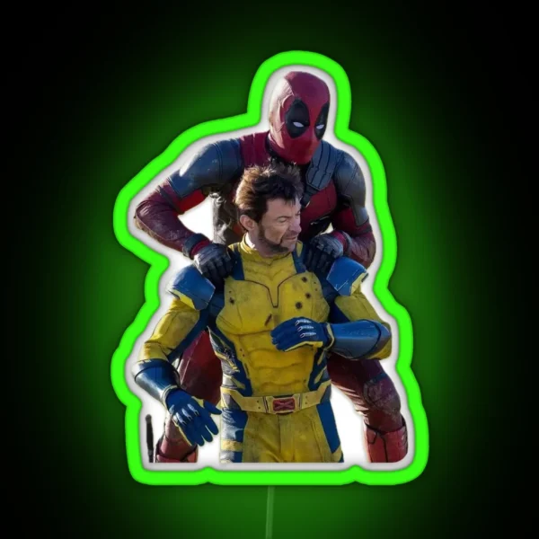 Deadpool Piggyback Ride RGB Neon Sign
