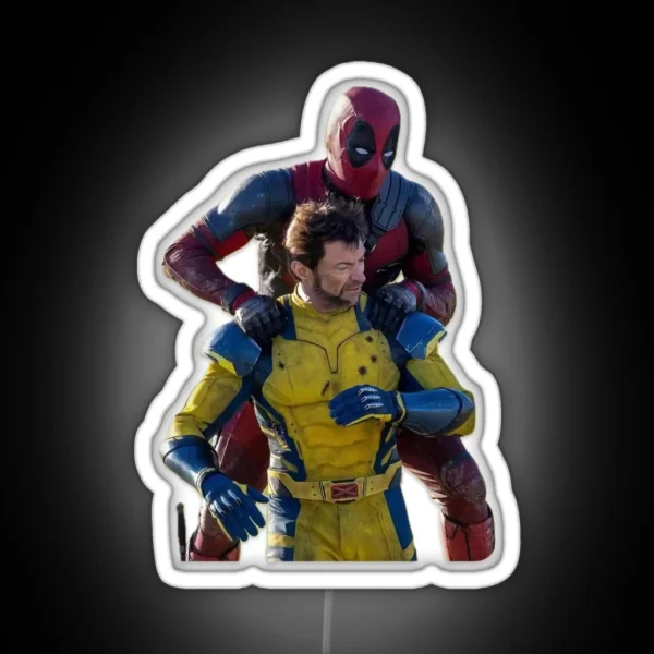 Deadpool Piggyback Ride RGB Neon Sign