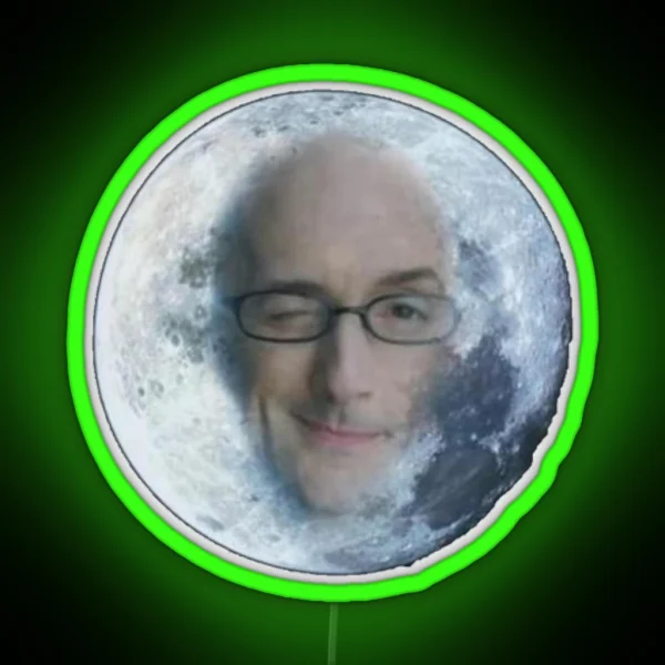 Dean Pelton Moon RGB Neon Sign
