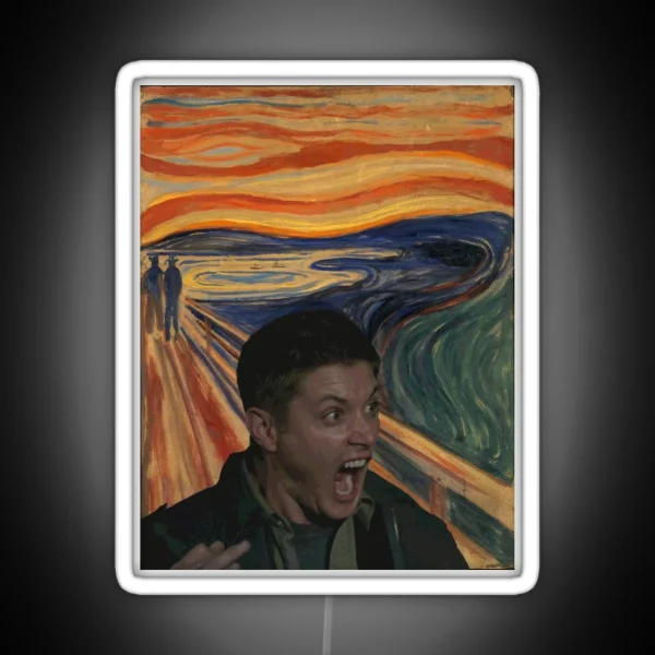 Dean Scream Painting Munch RGB Neon Sign