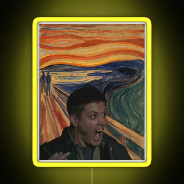 Dean Scream Painting Munch RGB Neon Sign