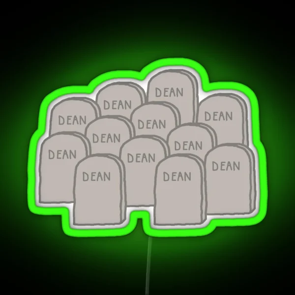 Dean Winchester Graveyard RGB Neon Sign