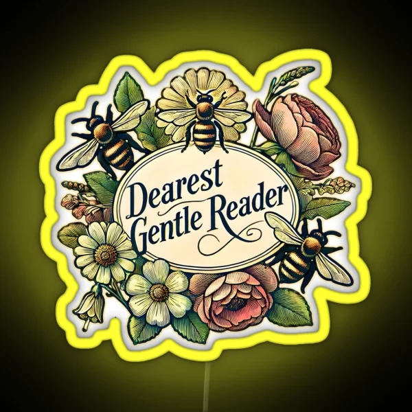 Dearest Gentle Reader Lady Whistledown Bridgerton RGB Neon Sign