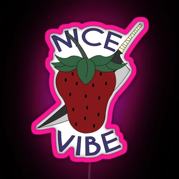 Death And Strawberry RGB Neon Sign