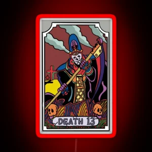 Death Jojo Tarot Card RGB Neon Sign