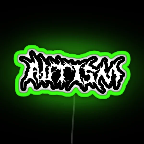 Death Metal Autism RGB Neon Sign