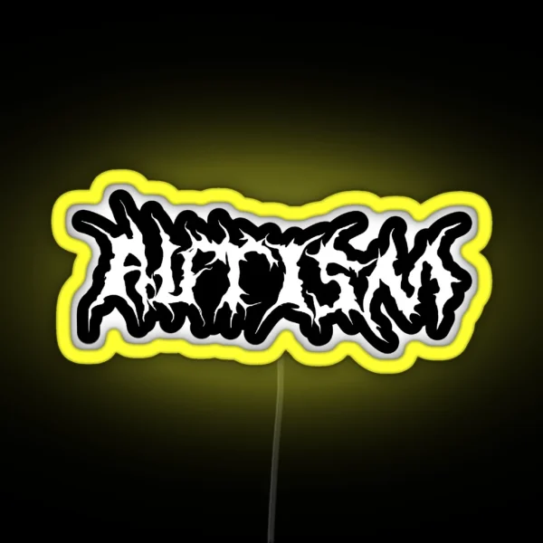 Death Metal Autism RGB Neon Sign