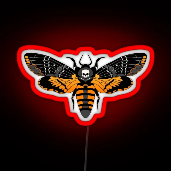 Deaths Head Moth RGB Neon Sign