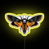 Deaths Head Moth RGB Neon Sign - Image 5