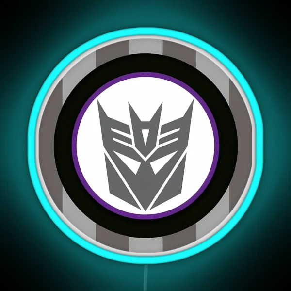 Decepticon Logo Transform Logo Transform Decepticon Logo RGB Neon Sign