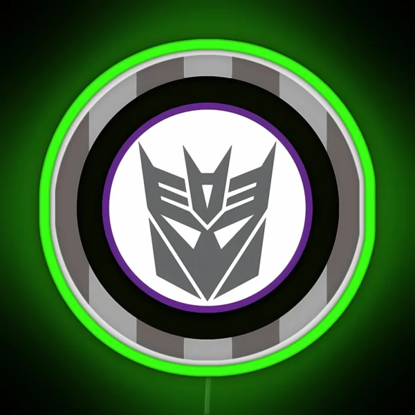 Decepticon Logo Transform Logo Transform Decepticon Logo RGB Neon Sign